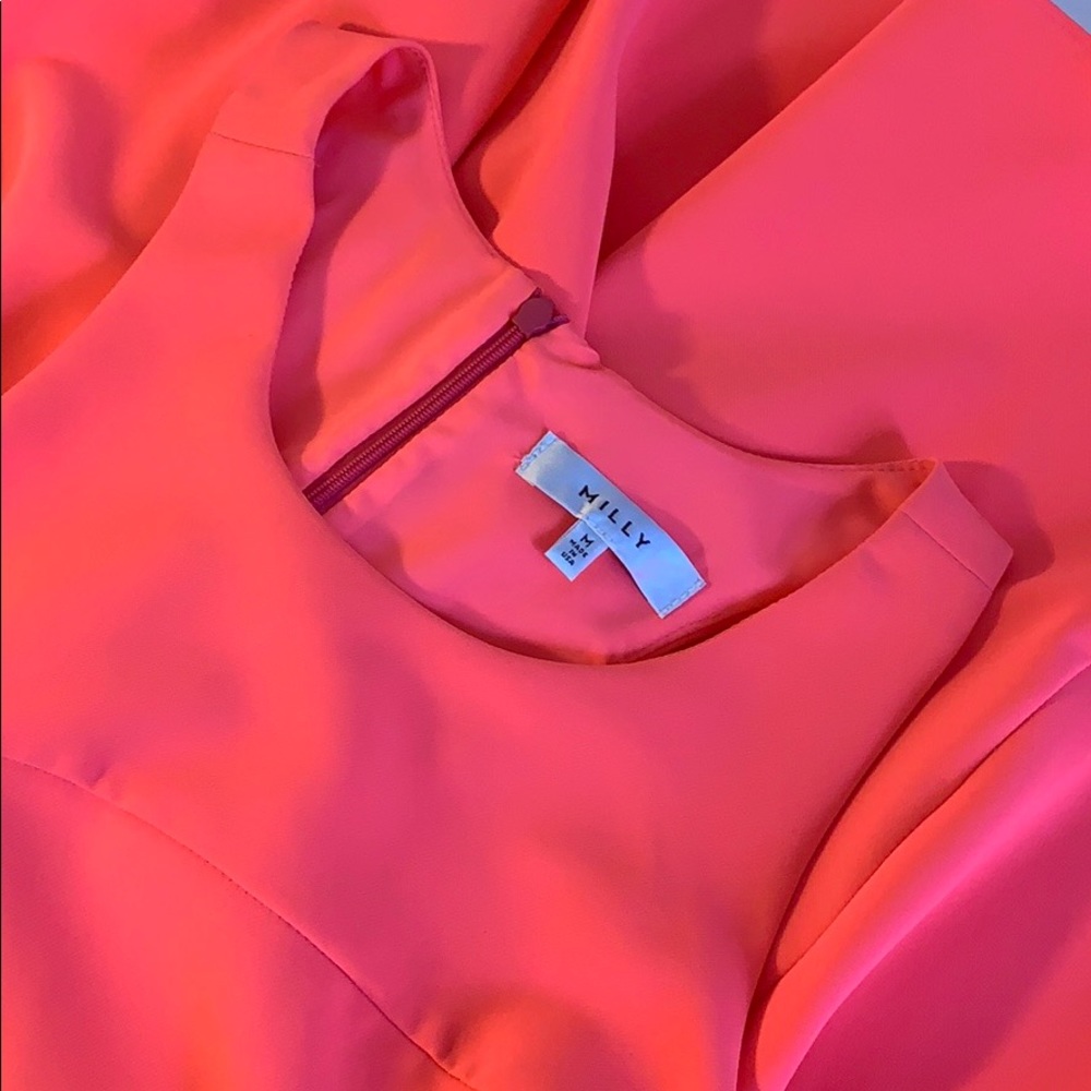 Milly- Neon Pink High-Low Flowy Top - Picture 5 of 7